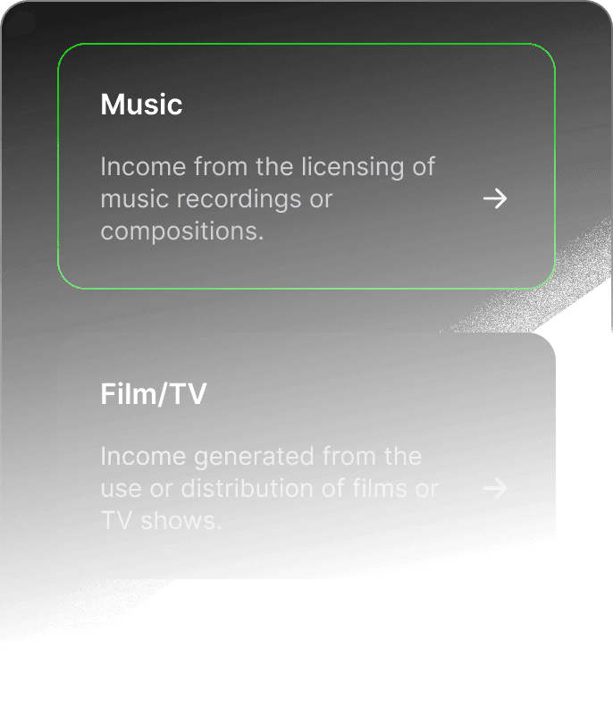 Earn from creative assets.